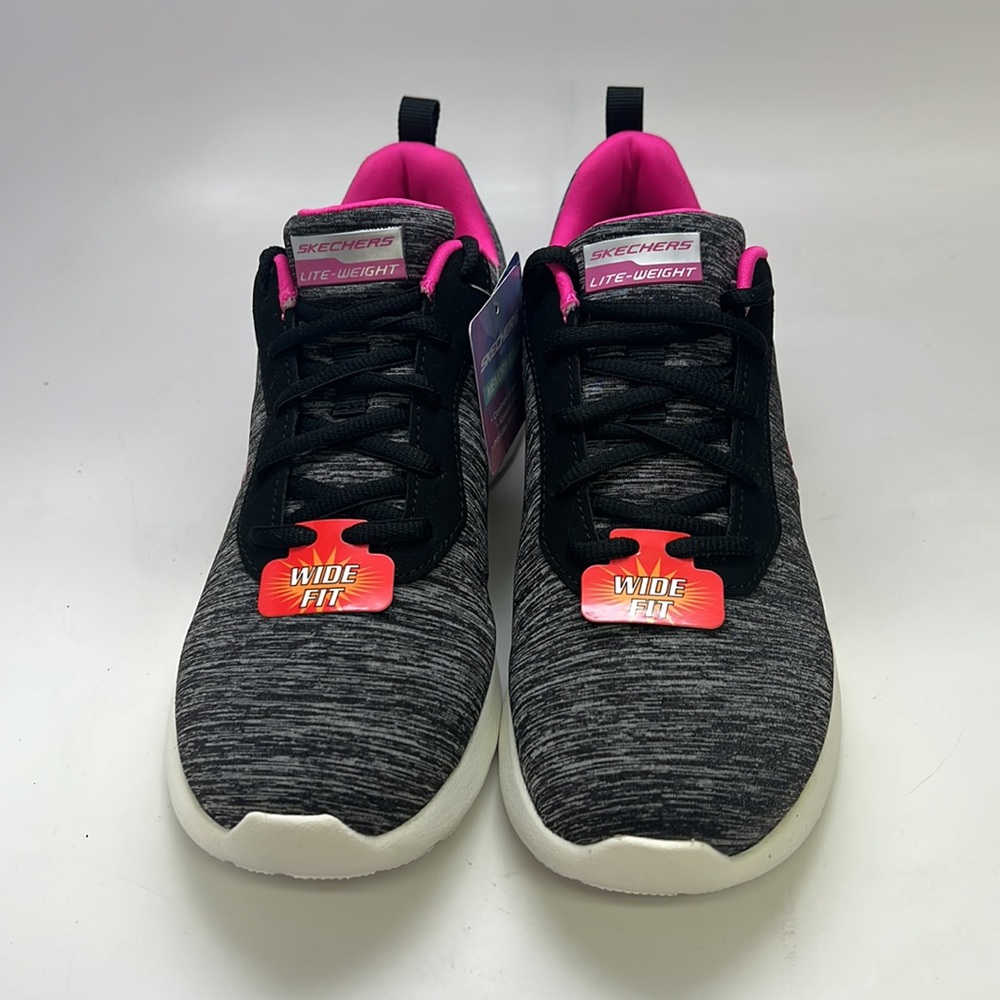 Skechers Women’s Skech-Air Dynamite Paradise Waves Sneaker, Black/Pink, 7 - Picture 2 of 7